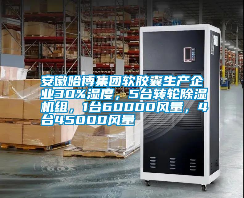 安徽哈博集團(tuán)軟膠囊生產(chǎn)企業(yè)30%濕度，5臺轉(zhuǎn)輪除濕機(jī)組，1臺60000風(fēng)量，4臺45000風(fēng)量