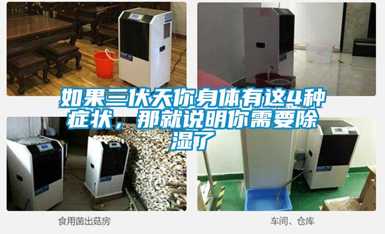如果三伏天你身體有這4種癥狀，那就說明你需要除濕了