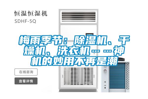 梅雨季節：除濕機、干燥機、洗衣機……神機的妙用不再是潮