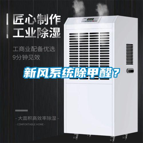 新風系統除甲醛？