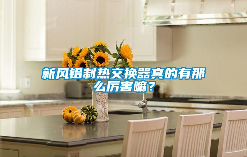 新風(fēng)鋁制熱交換器真的有那么厲害嘛？