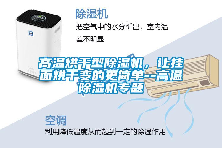 高溫烘干型除濕機(jī)，讓掛面烘干變的更簡單--高溫除濕機(jī)專題
