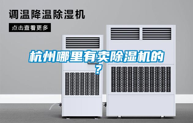 杭州哪里有賣除濕機的？