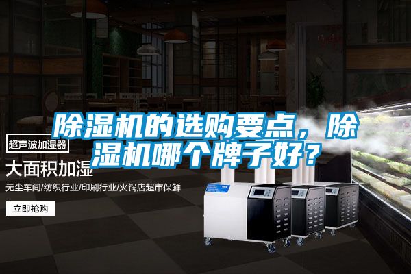 除濕機的選購要點，除濕機哪個牌子好？