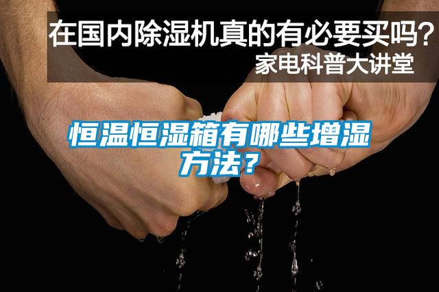 恒溫恒濕箱有哪些增濕方法？