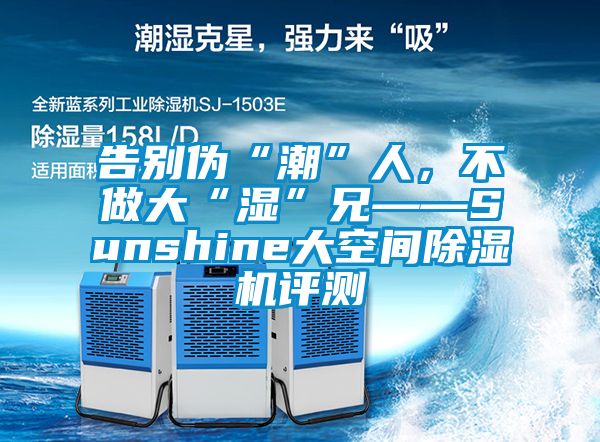 告別偽“潮”人，不做大“濕”兄——Sunshine大空間除濕機(jī)評(píng)測(cè)